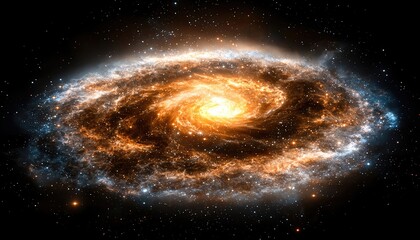 Obraz premium Space background illustration. Texture featuring a cosmic nebula in bright, swirling colors