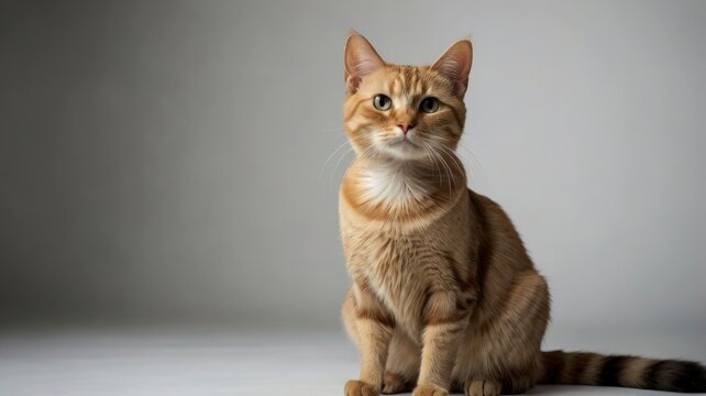 Minskin cat is posing standing