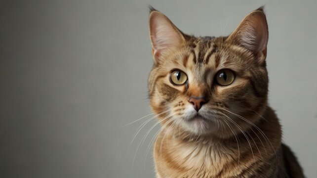 Minskin cat is posing standing