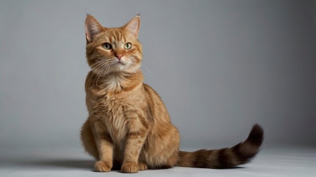 Minskin cat is posing standing