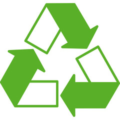 Green Recycling Symbol Illustration. Vector Icon