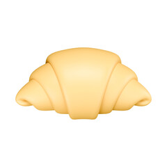 3d rendered illustration of croissant pastry 