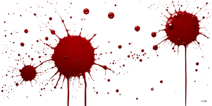 "grunge blood stains on white and transparent surface"
 - Powered by Adobe