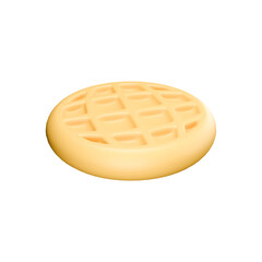 a 3d icon render sweet waffle