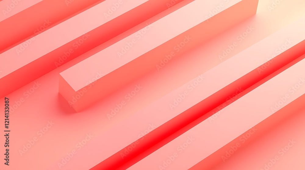 Fototapete abstract minimalist background design with soft pink gradient and geometric shapes creating a calm a