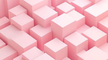 Obraz premium Abstract pink geometric shapes arrangement creating a modern and stylish background for various creative projects