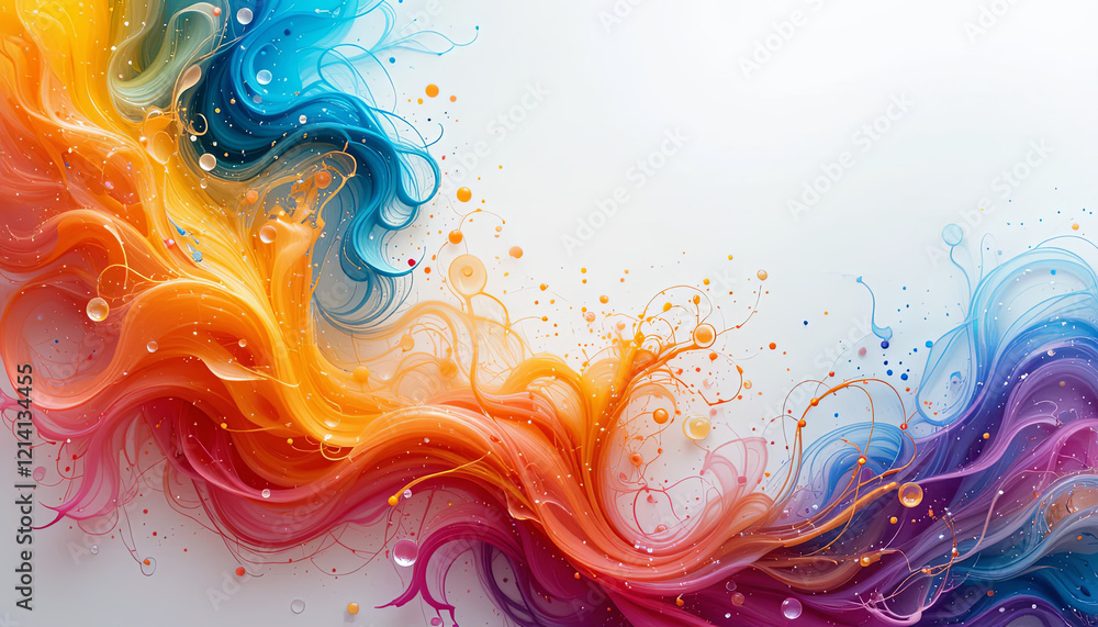 Aufkleber brightly colored swirls blend together in an abstract design, creating a lively visual effect. the a