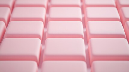 Obraz premium Close-Up of Soft Pink Keyboard Keys with Smooth Surface and Minimalist Design in Modern Aesthetic