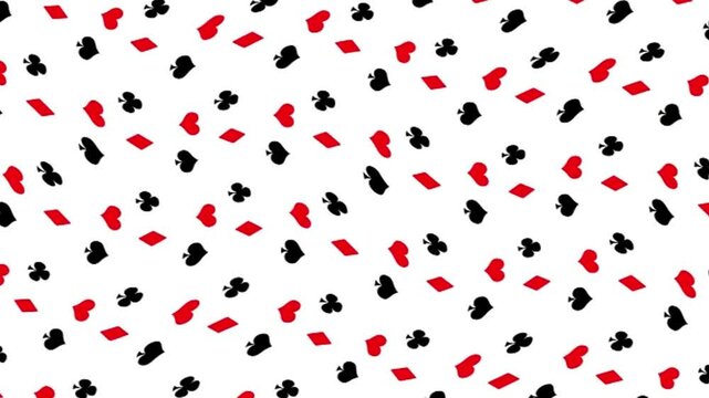 Playing card symbols spinning