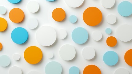 Colorful Circles on a White Background for Modern Design, Abstract Art, and Creative Inspiration