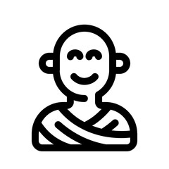 bhikkhu line icon, perfect for uiux website and mobile apps projects