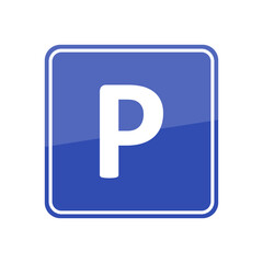 Parking sign on a plain white background