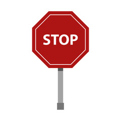 Vector illustration of a stop sign on a white background