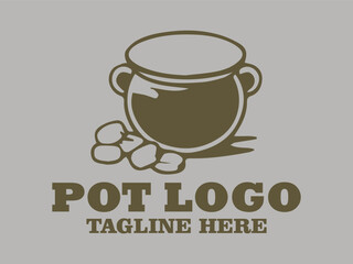 Stainless steel pot, cooking pot with lid and Ideal for cooking themed coloring book pages elegant flower pot, beautiful Ceramic pot, Unique pot, pot vector illustration and pot logo