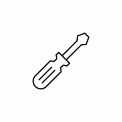 Screwdriver tool icon vector sign