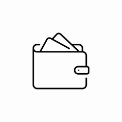Money wallet payment icon vector sign