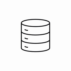 Database storage system icon vector sign