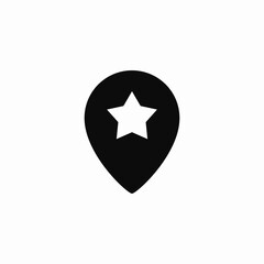 Location star favorite icon vector sign