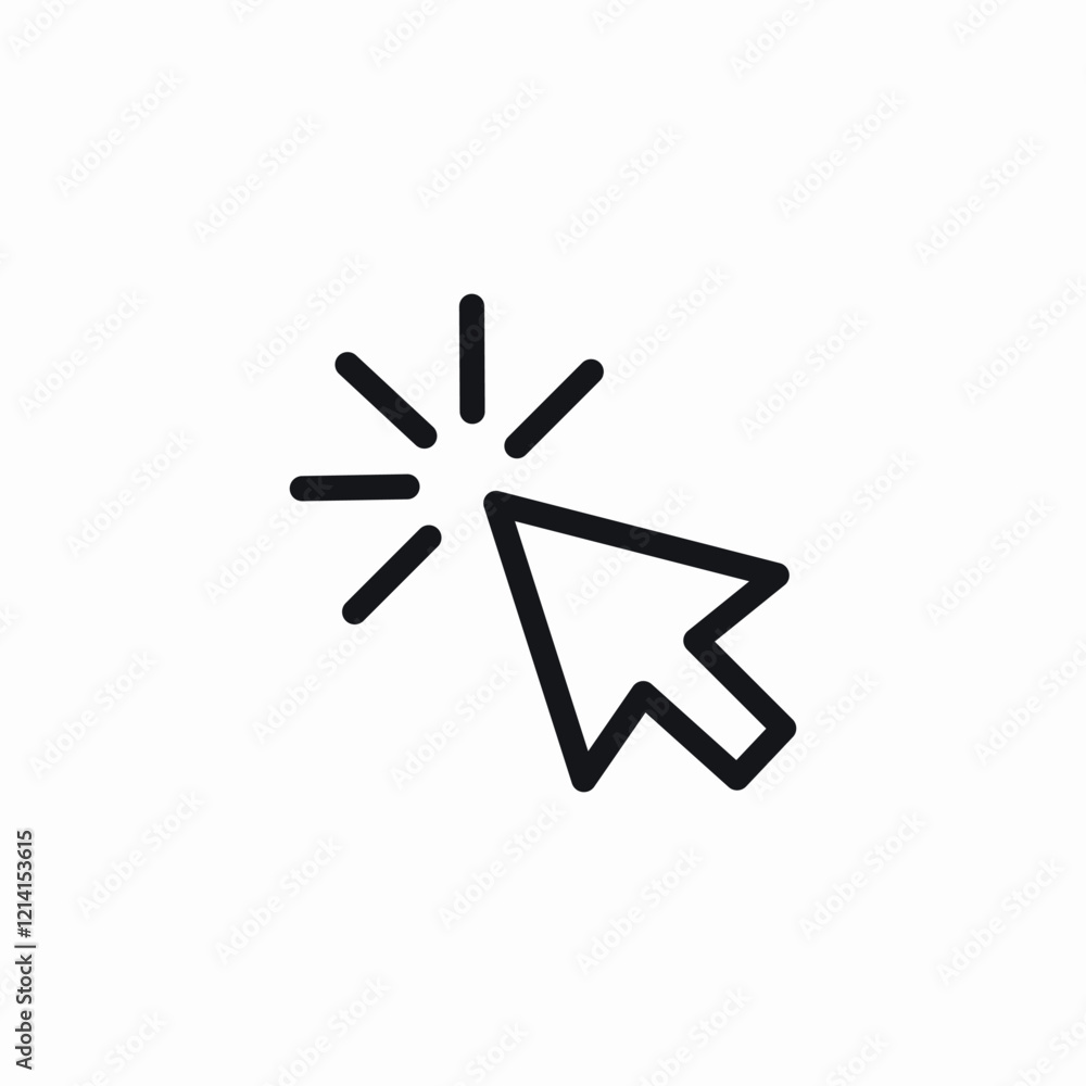 Aufkleber mouse cursor click icon vector sign