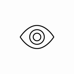 Vision eye view icon vector sign