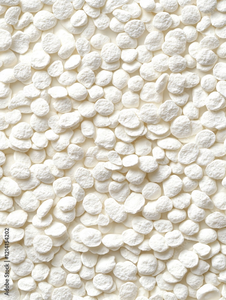 Aufkleber White candy pieces scattered on a light surface creating a textured abstract pattern