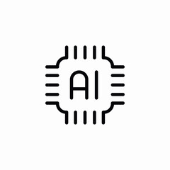 Artificial intelligence icon vector sign