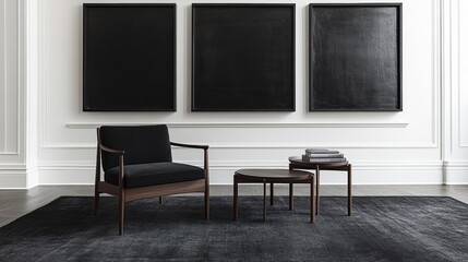 Modern Interior Design with Elegant Furniture and Minimalist Art