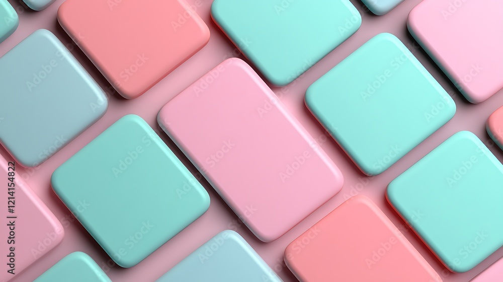 Poster colorful pastel rectangles arranged in a random pattern for abstract background or graphic design us