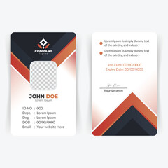 Print ready id card template