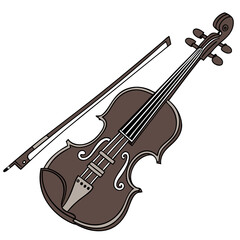 Obraz premium Illustration of a violin isolated on a white background.