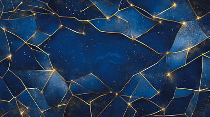 Abstract digital background electromagnetic wave background Innovation digital wave, information technology background and green luxury background with golden line decoration and curve light effect