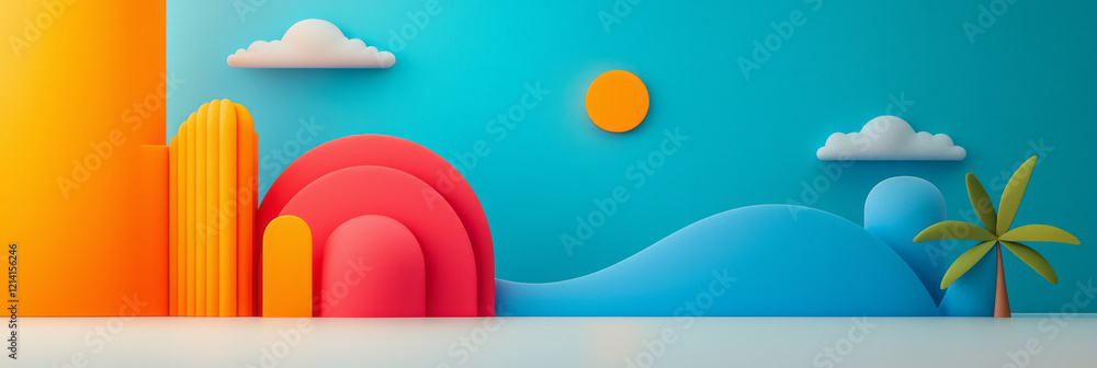 Poster a surreal depiction of everyday objects morphing into fantastical shapes and colors, illustrating ho