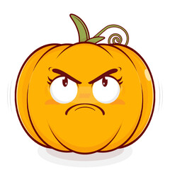 pumpkin angry face cartoon cute