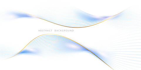 Obraz premium Beautiful abstract blue lines background Vector illustration