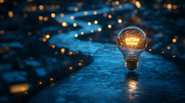 A glowing content strategy roadmap with blog titles, audience segments, and publishing schedules , glowing bulb