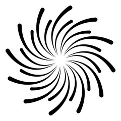 Black and White Firework. Flat Vector Illustration