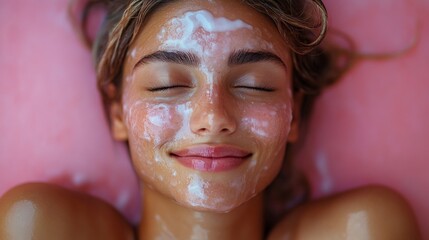 Fototapeta premium Relaxed woman enjoying a spa treatment