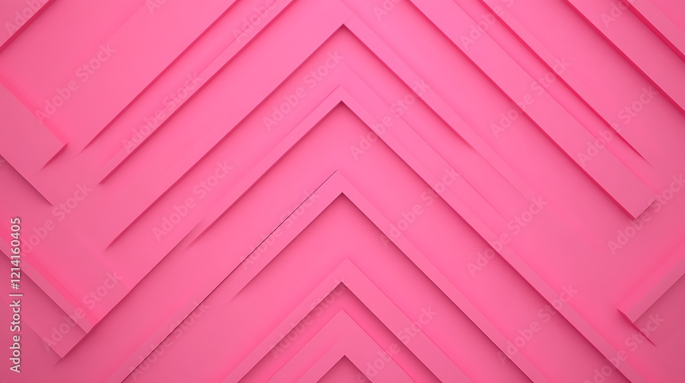 Poster creative abstract background with layered pink paper in angled patterns for modern design projects