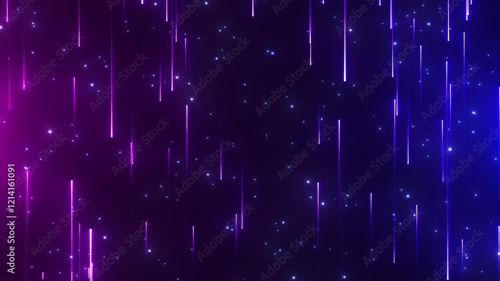 Poster abstract colorful background with bright neon rays and glowing lines. blue and pink neon lines or li