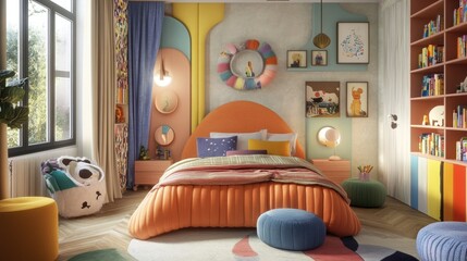Colorful Child's Bedroom Interior Design
