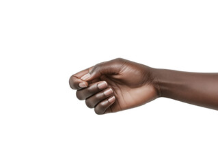 Hand with fingers curled in a relaxed pose