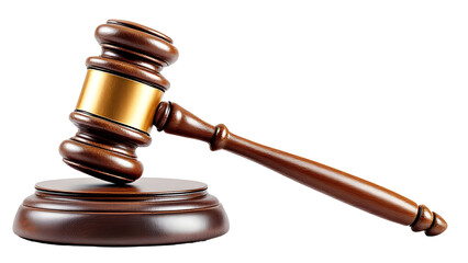 Gavel isolated on transparent or white background, png