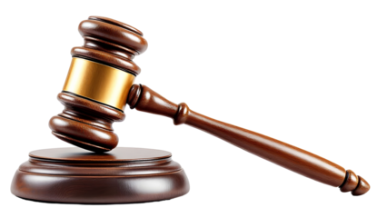 Gavel isolated on transparent or white background, png