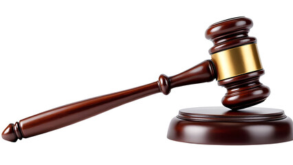 Gavel isolated on transparent or white background, png