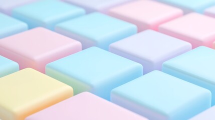 Fototapeta premium Soft Pastel Colored Blocks Arranged in a Pattern for Modern Abstract Background or Graphic Design