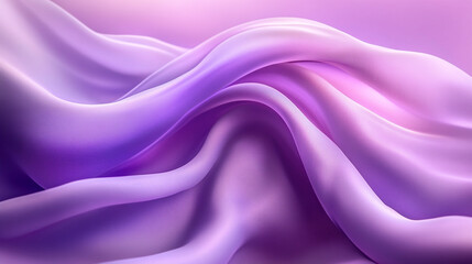 Obraz premium Soft purple fabric flowing gracefully in gentle curves and folds
