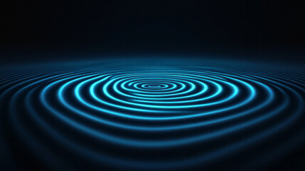 Fototapeta premium A high-definition digital artwork of recursive water ripples emanating from a central point, using realistic textures and calming colors to depict infinite motion,