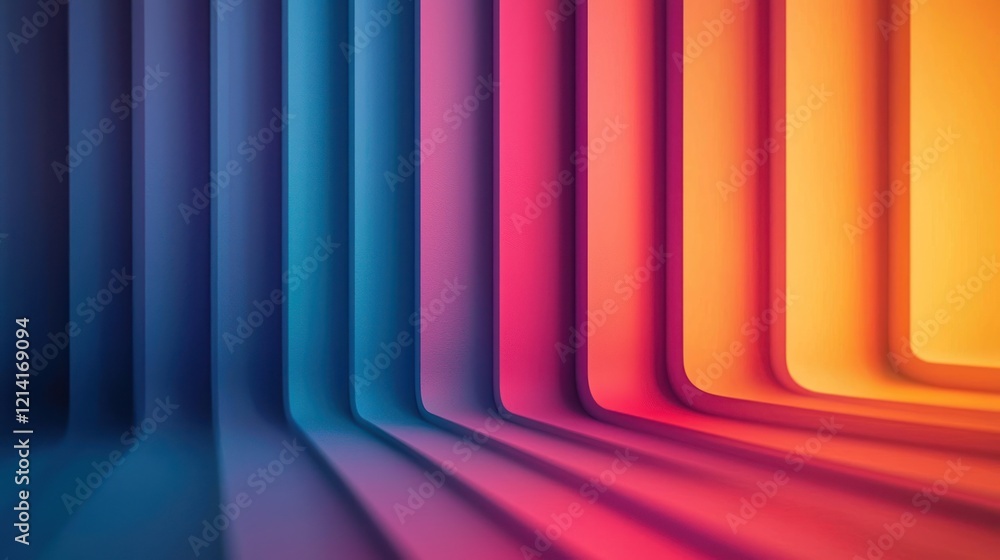 Aufkleber a series of gradient color transitions blending seamlessly from one hue to another, symbolizing a sm