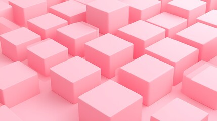 Fototapeta premium Soft Pink Cubes on a Subtle Background for Abstract Textures and Modern Designs in Graphic Art Projects