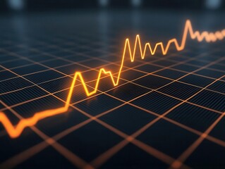 Analyzing stock market trends financial data visualization digital environment graphical view economic insights